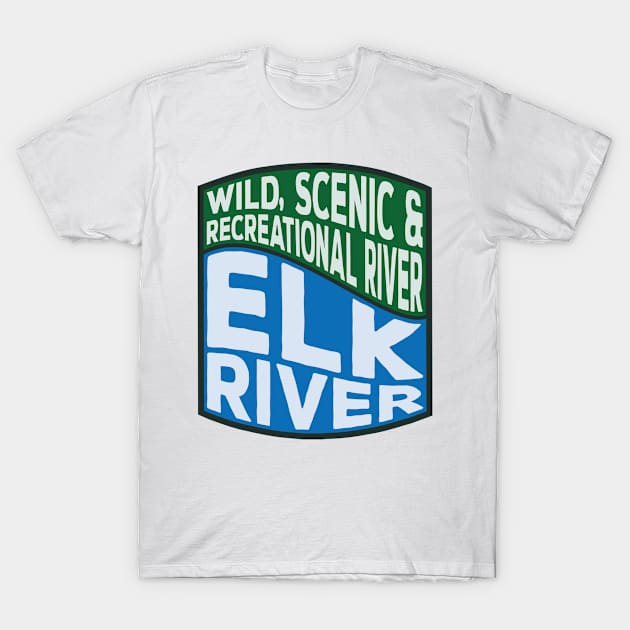 Elk River Wild, Scenic and Recreational River Wave T-Shirt by nylebuss